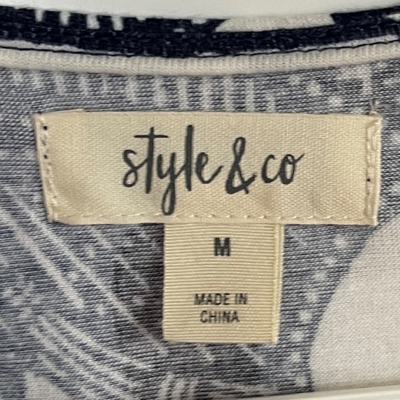 Style & Co floral Cropped Elastic Waist Romper Sz M - Picture 6 of 10